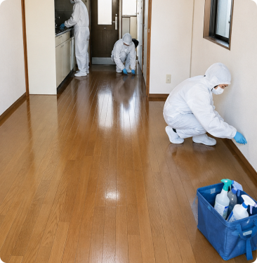 作業後の室内