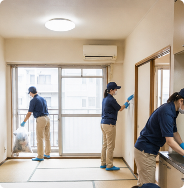 作業後の室内